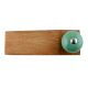 2 Pieces Sea Green Black Crackle Ceramic Wooden Door Stopper